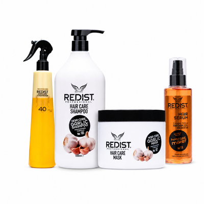 Pachet Complet Redist Usturoi – Șampon 1000ml + Mască 475ml + Balsam 400ml + Ser 125ml