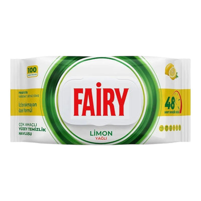 Fairy Șervețele Umede Lemon – 100 Bucăți | Curățare Multisuprafețe cu Parfum Citric