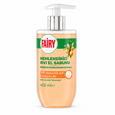 Săpun Lichid de Mâini Fairy Mandarine de Bodrum 750 ml – Hidratant cu Acid Hialuronic și ProVitamina B5