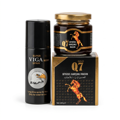Pachet Super Viga Spray + Magiun Afrodisiac Q7 | Control și Intensitate pentru El