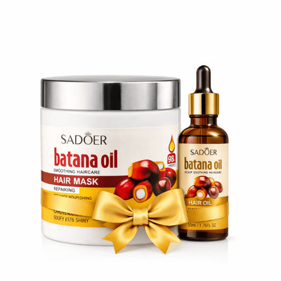 Pachet SADOER Batana Oil – Ritual Duo – Mască 500g + Ulei 50ml SADOER | Rutina Completă Reparatoare