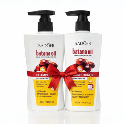 Pachet SADOER Batana Oil – Șampon + Balsam 400ml | Rutina Completă Reparatoare