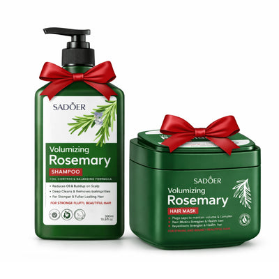 Pachet SADOER Rozmarin – Reparare & Volum (Șampon 500ml + Mască 500g) | Rutina Completă Anticădere
