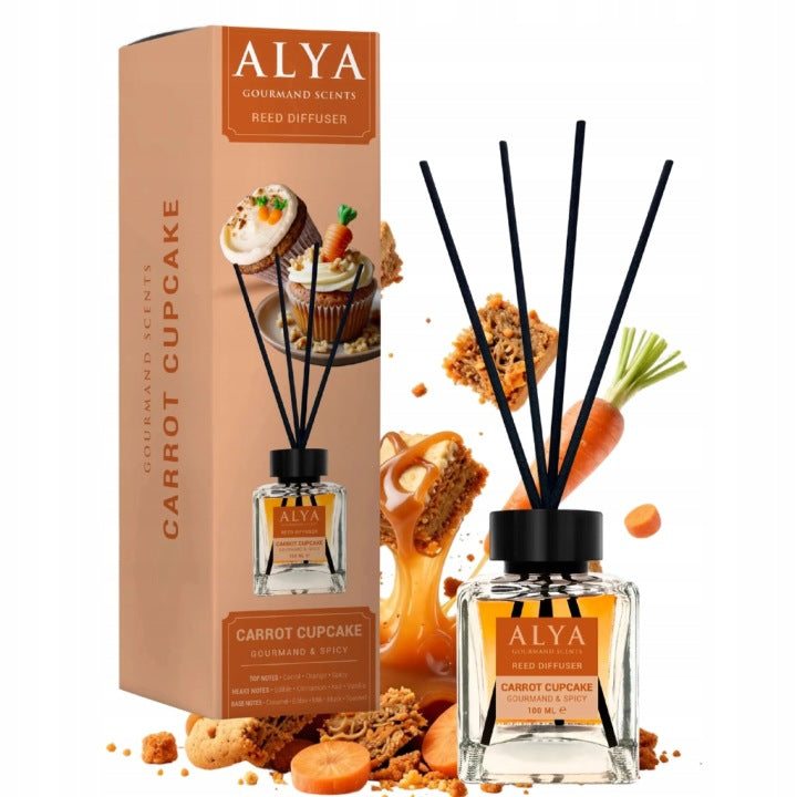 Odorizant de cameră Alya Gourmand Carrot Cupcake 100ml – Brioșă cu Morcovi