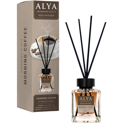 Odorizant de Cameră Alya Gourmand Morning Coffee 100ml – Reed Diffuser cu Aromă de Cafea Proaspătă