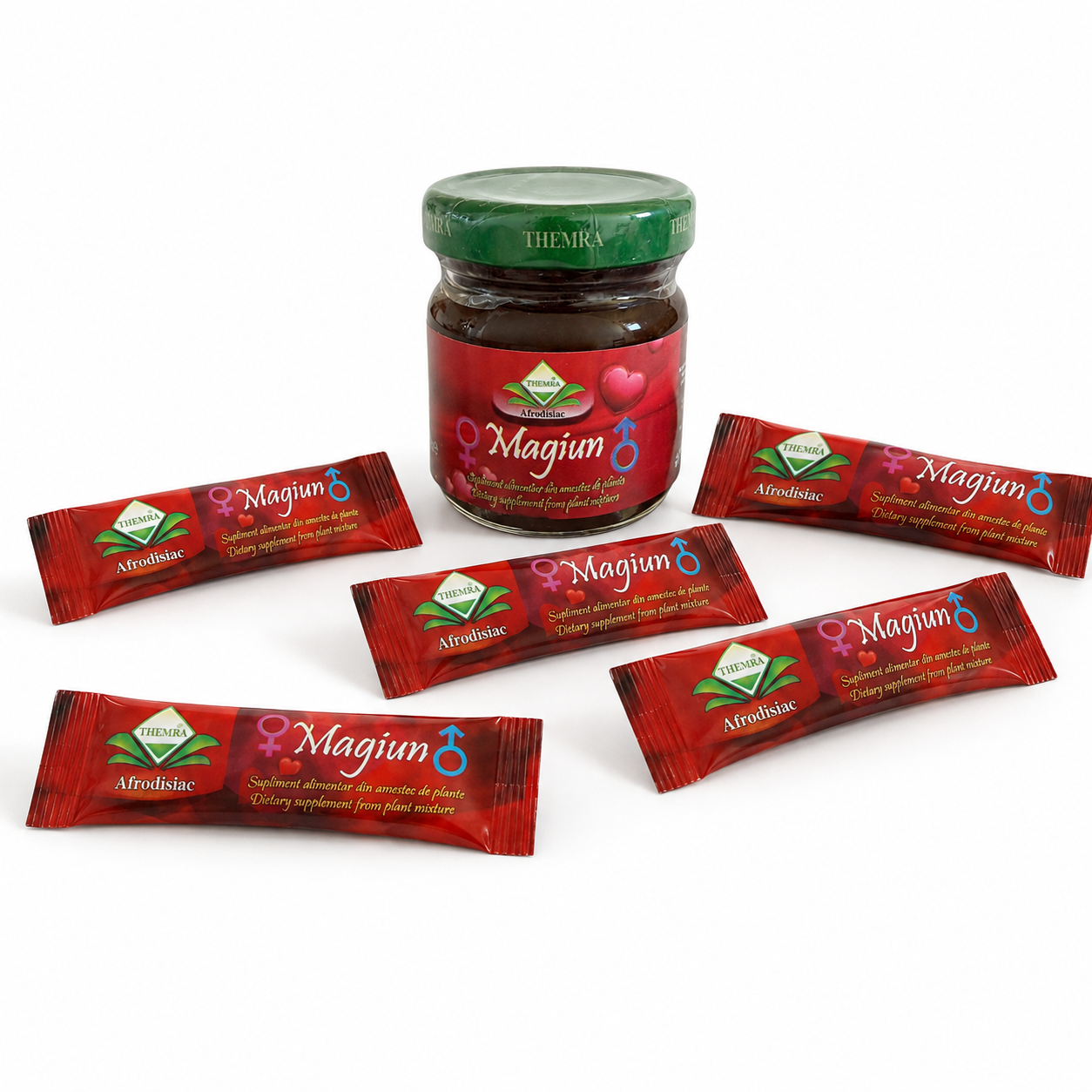Set Promo Magiun Afrodisiac Themra – Borcan 43g + 5 Plicuri x 15g | Original Turcia