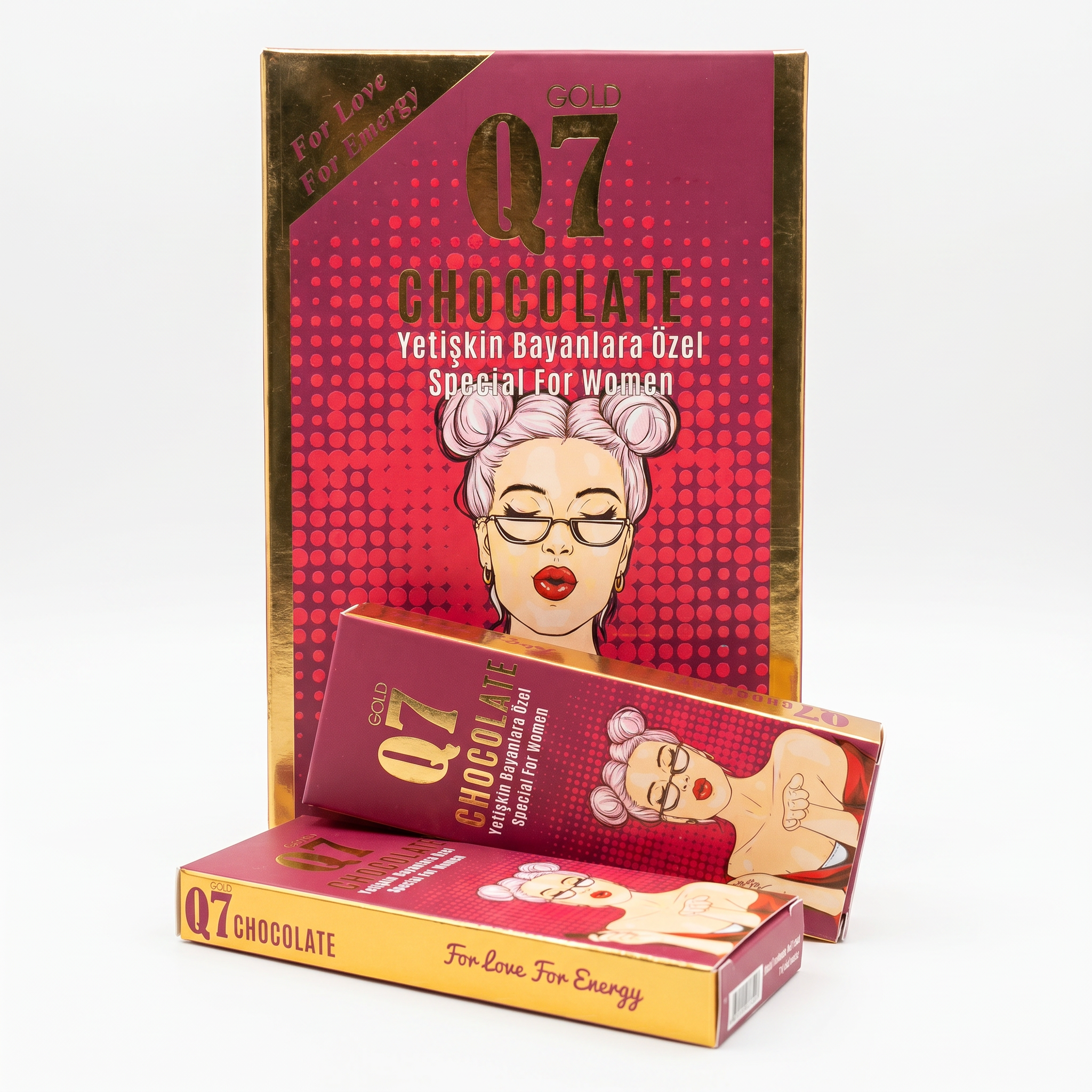 Ciocolată Afrodisiacă Q7 Strawberry – 12 Bucăți | Supliment Natural cu Aromă de Căpșuni