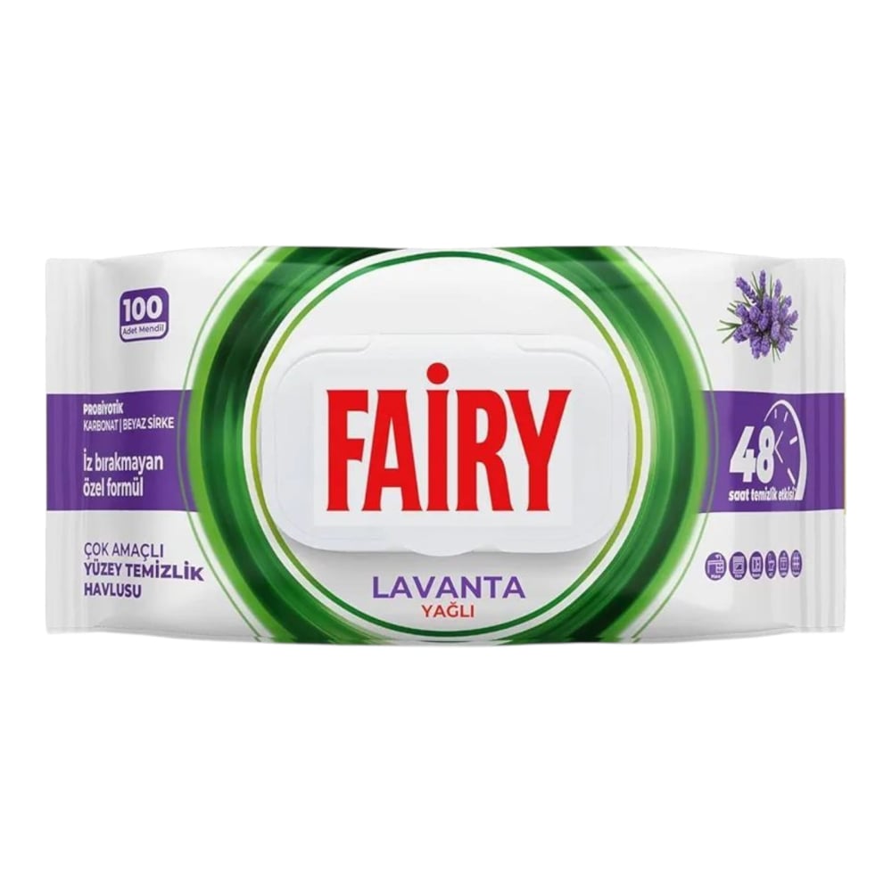 Fairy Șervețele Umede Lavandă – 100 Bucăți | Curățare Multisuprafețe cu Parfum Relaxant