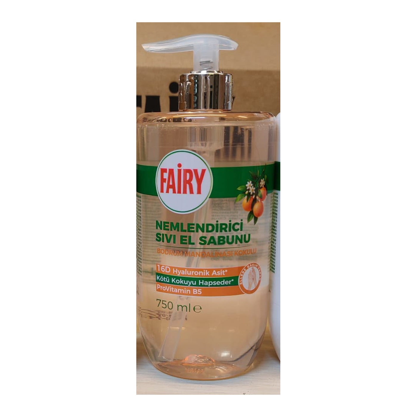 Sapun lichid de maini Fairy Mandarine de Bodrum 750 ml