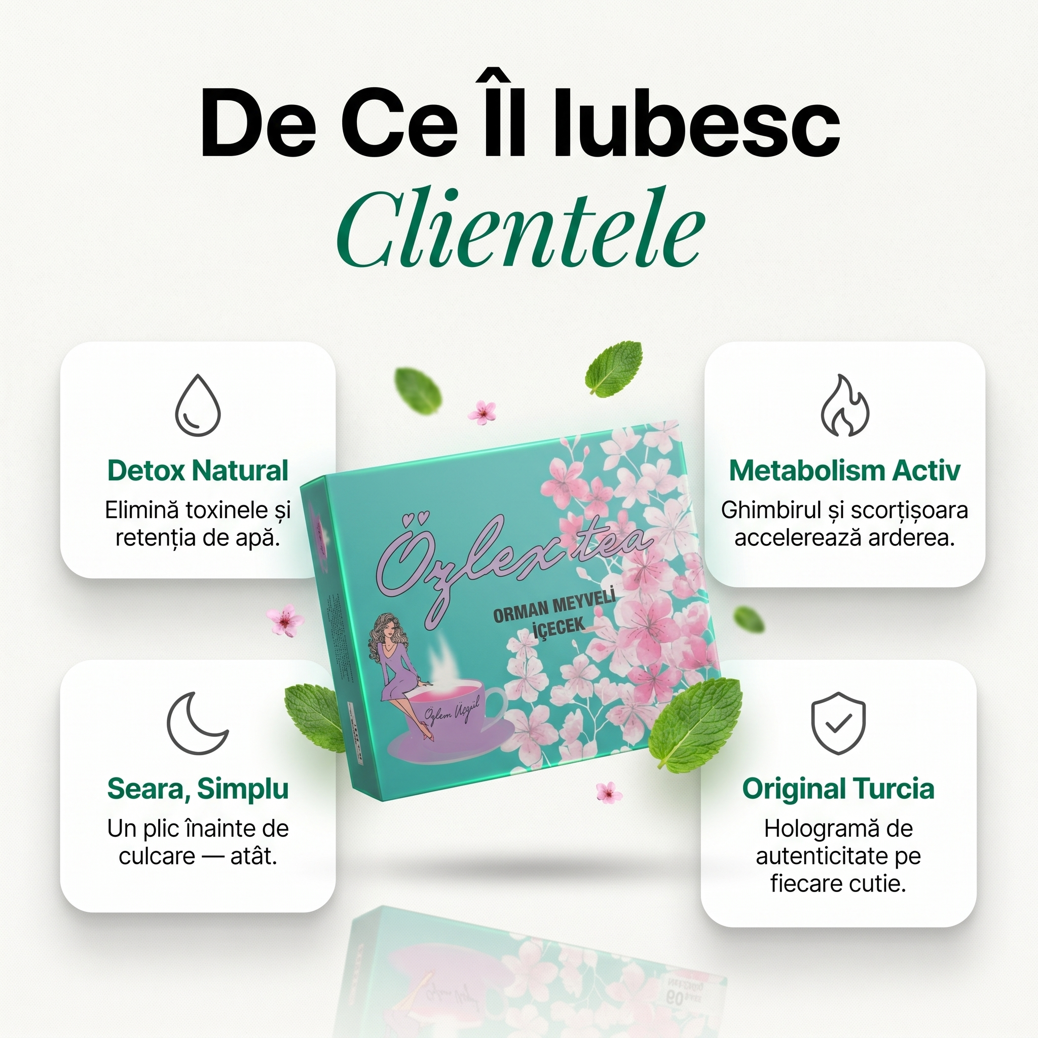 Ceai Ozlex – 60 Plicuri Originale din Turcia