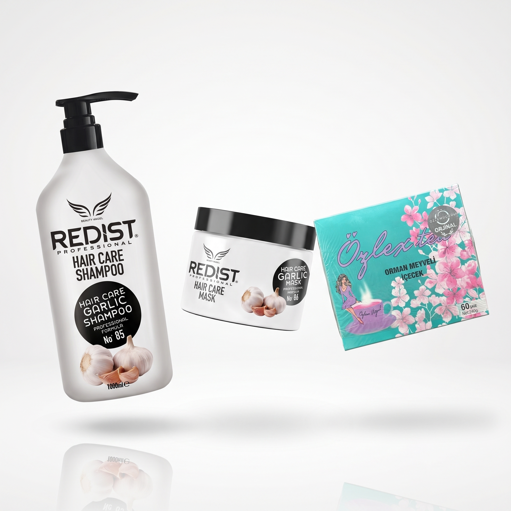 Pachet Promo 2x Redist Usturoi (Șampon 1000ml + Mască 475ml) + Ceai Ozlex Detox