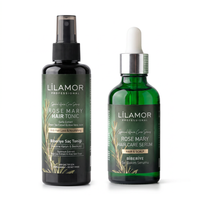 LILAMOR Professional Rosemary Hair Care Set – Ser + Tonic cu Rozmarin pentru Îngrijirea Părului