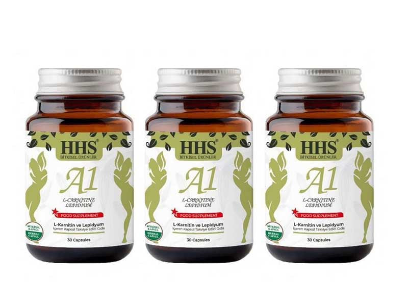 HHS A1 L-Carnitina Lepidium 90 capsule pachet 3 cutii