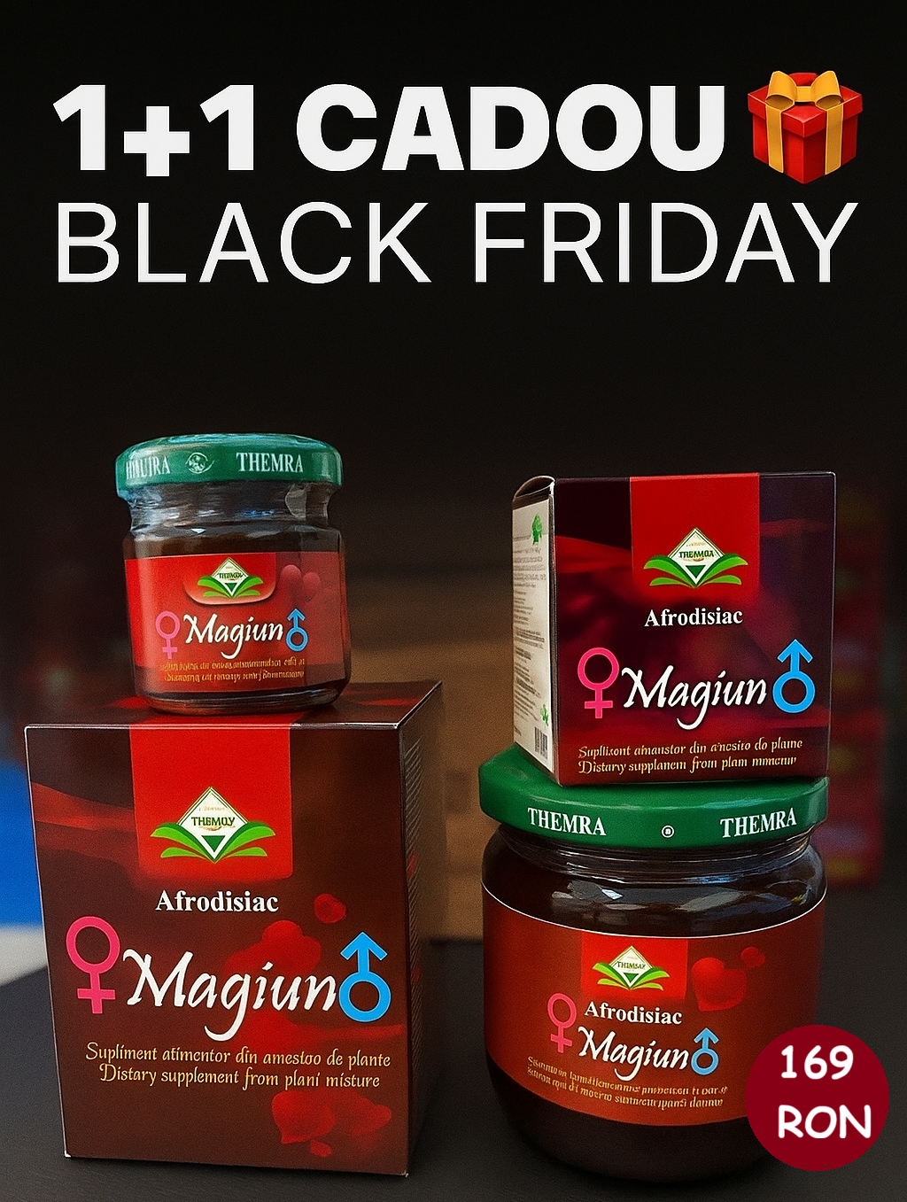 1+1 CADOU – Set Magiun Afrodisiac, Supliment Natural pentru Cupluri