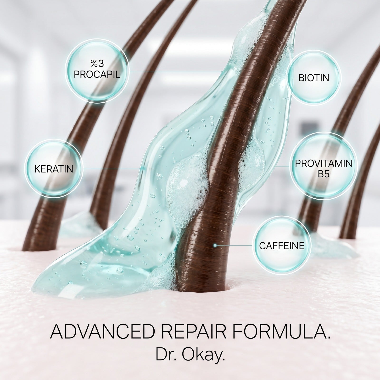 Șampon Fortifiant cu Procapil și Keratină Dr. Okay 300ml