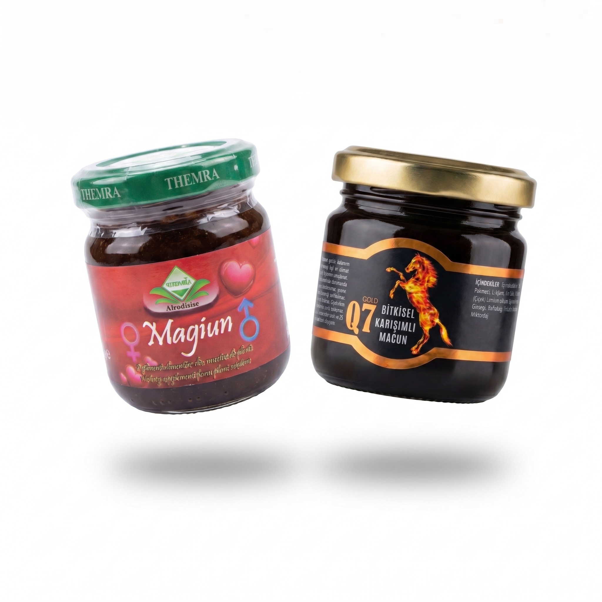 Pachet Afrodisiac Putere și Plăcere – Magiun Themra 43g + Q7 Gold 50 g | Ofertă Specială