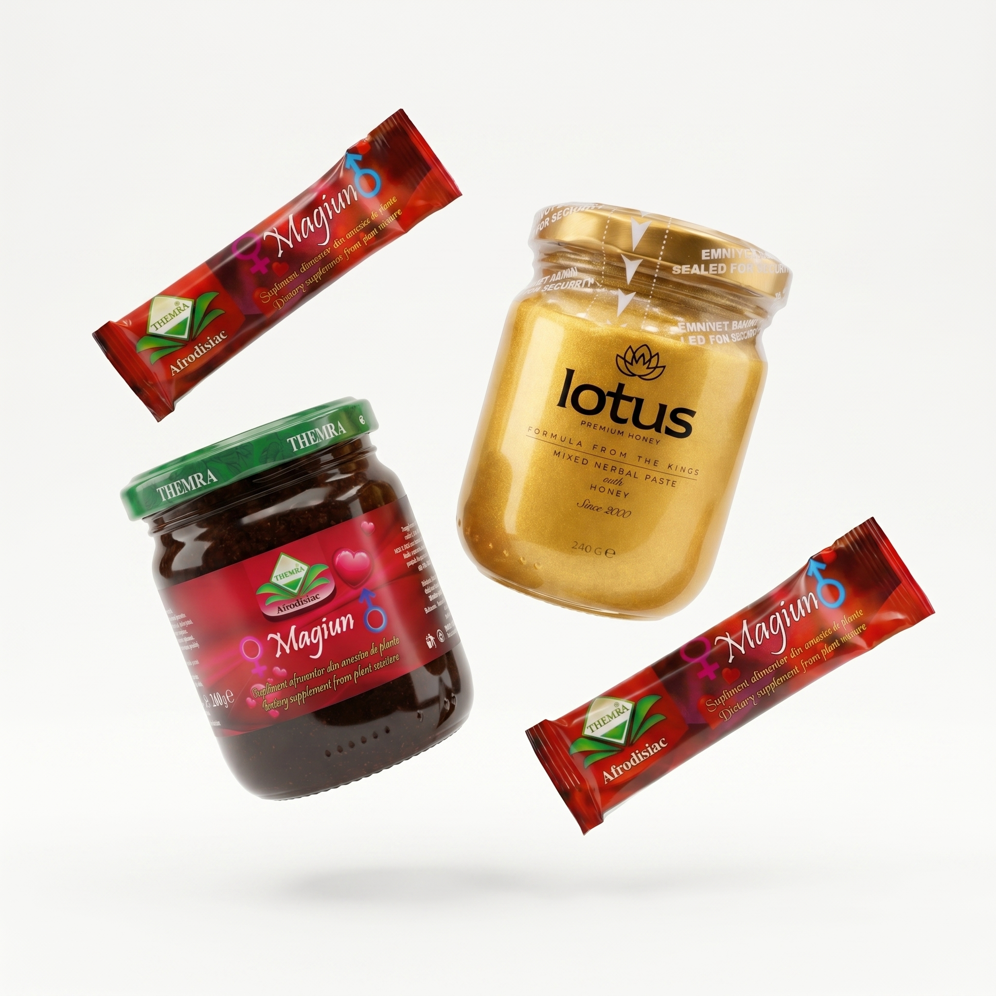 Pachet Magiun Themra + Lotus VIP 240g + 2 Pliculețe Cadou | Duo Premium Afrodisiac