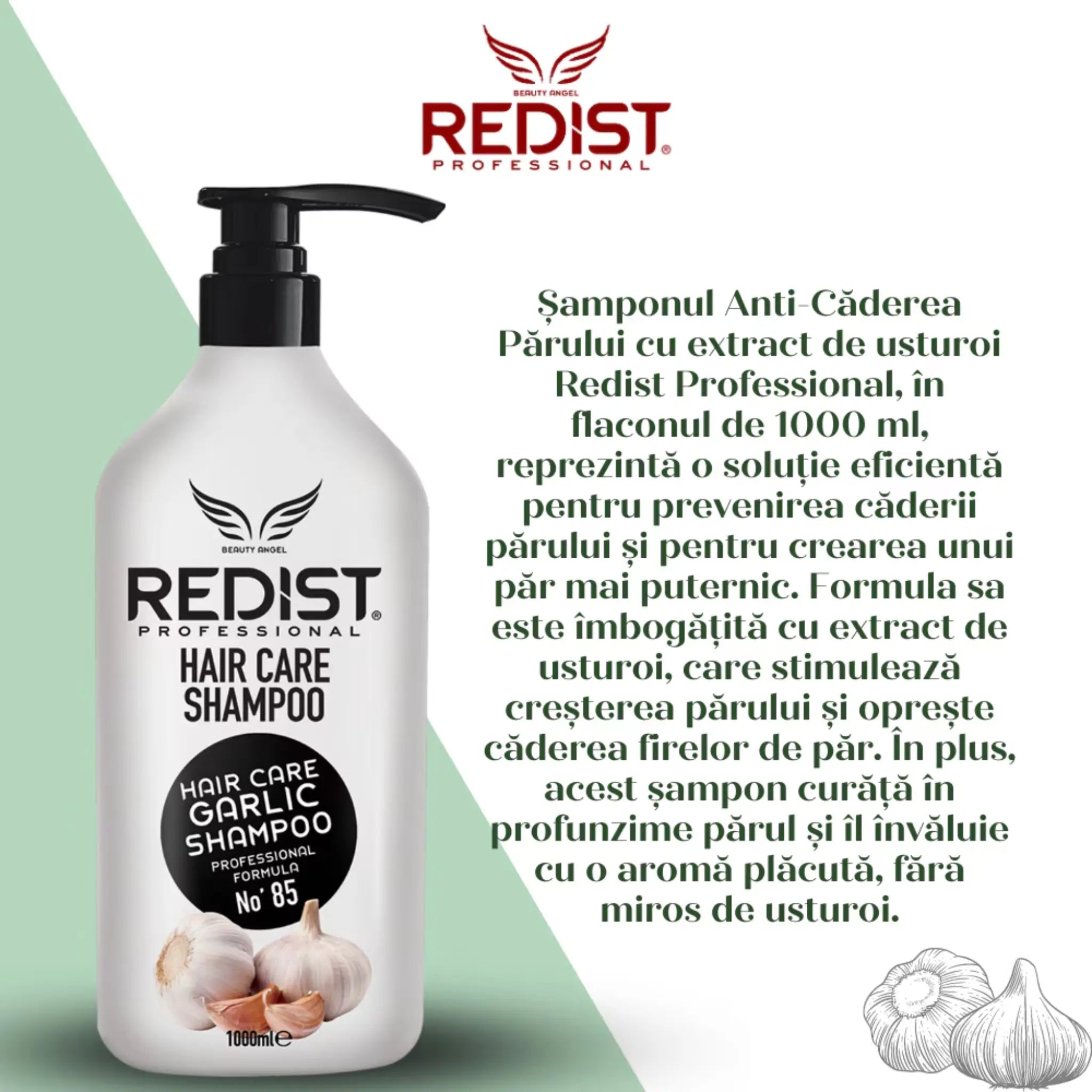 Pachet Promo Redist Usturoi – Șampon 1000ml + Mască 475ml | Fortifiant & Reparare