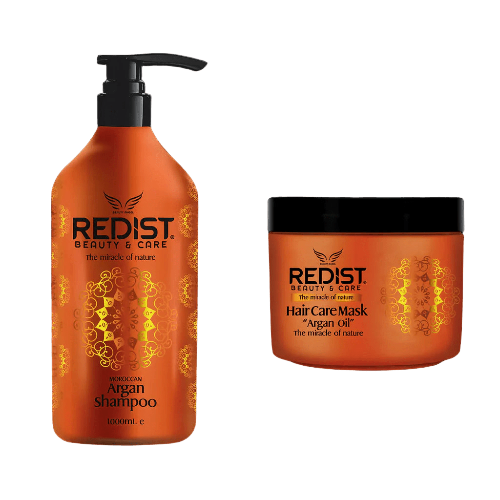 Set Promo Redist Ulei de Argan – Șampon 1000ml + Mască 500ml | Nutriție & Strălucire