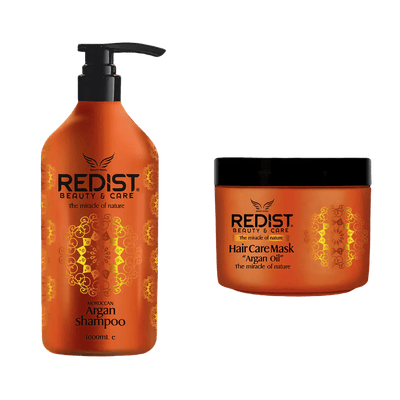Set Promo Redist Ulei de Argan – Șampon 1000ml + Mască 500ml | Nutriție & Strălucire