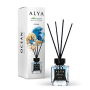 Odorizant de Cameră Alya Ocean 100ml – Reed Diffuser cu Bețișoare din Ratan