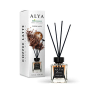 Odorizant de Cameră Alya Coffee Latte 100ml – Reed Diffuser cu Bețișoare din Ratan