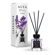 Odorizant de Cameră Alya Lavandă 100ml – Reed Diffuser cu Bețișoare din Ratan