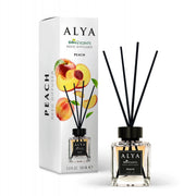 Odorizant de Cameră Alya Piersici 100ml – Reed Diffuser cu Bețișoare din Ratan