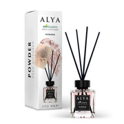Odorizant de Cameră Alya Pudră 100ml – Reed Diffuser cu Bețișoare din Ratan