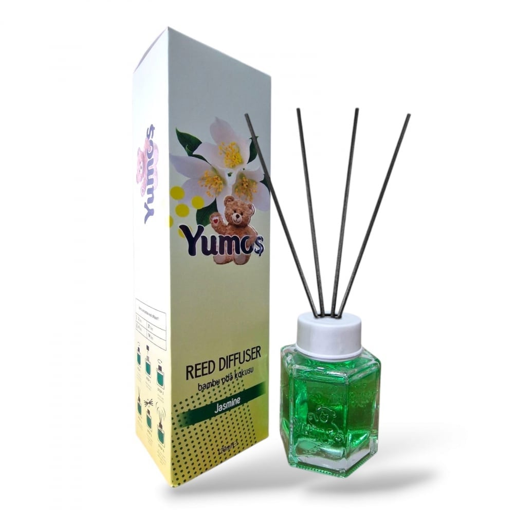 Odorizant de Cameră Yumos Iasomie 120ml – Reed Diffuser cu Bețișoare