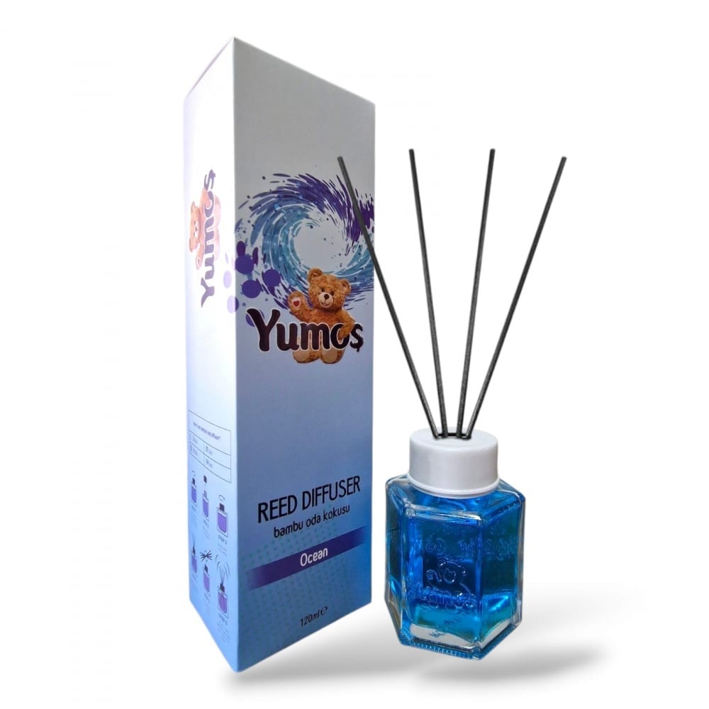 Odorizant de Cameră Yumos Ocean 120ml – Reed Diffuser cu Bețișoare