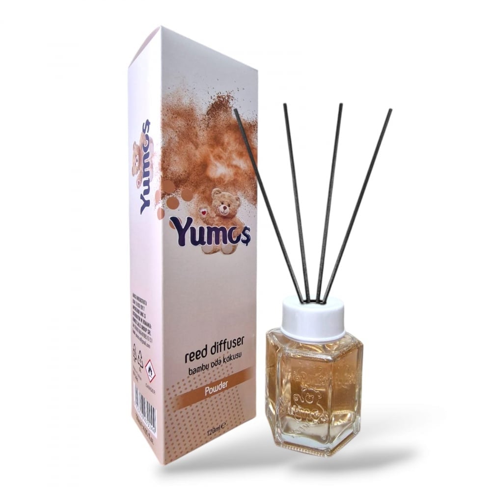 Odorizant de Cameră Yumos Pudră 120ml – Reed Diffuser cu Bețișoare