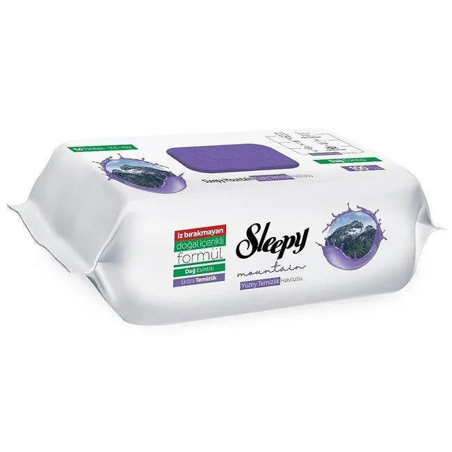 Șervețele Umede Sleepy Mountain Breeze 100 Bucăți – Curățare Multisuprafețe cu Bicarbonat și Oțet