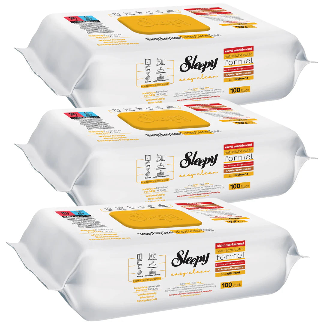 Pachet 3x Șervețele Umede Sleepy Săpun de Plante – 300 Bucăți Multisuprafețe