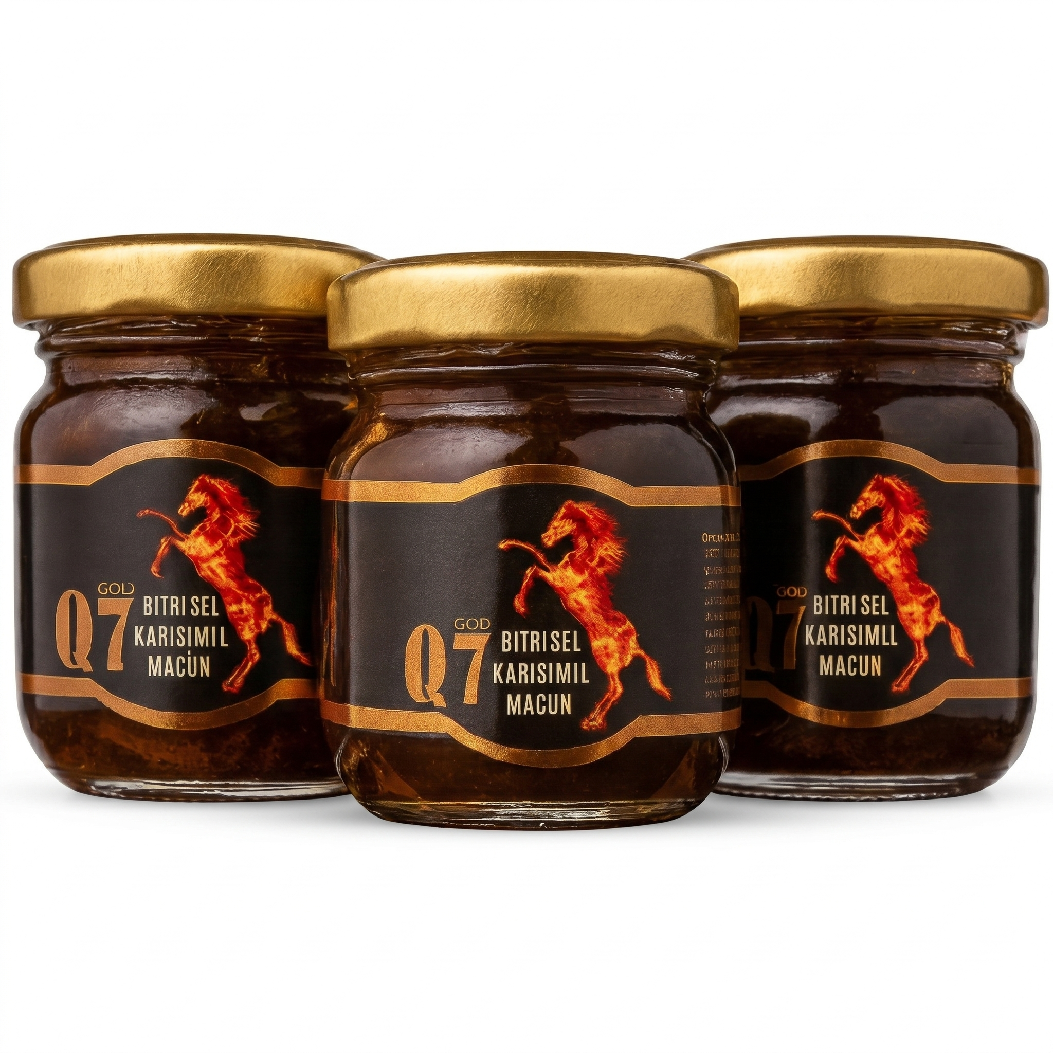 Q7 Gold Afrodisiac Premium – Set Intensiv 3 Borcane 50g | Energie și Vitalitate Maximă